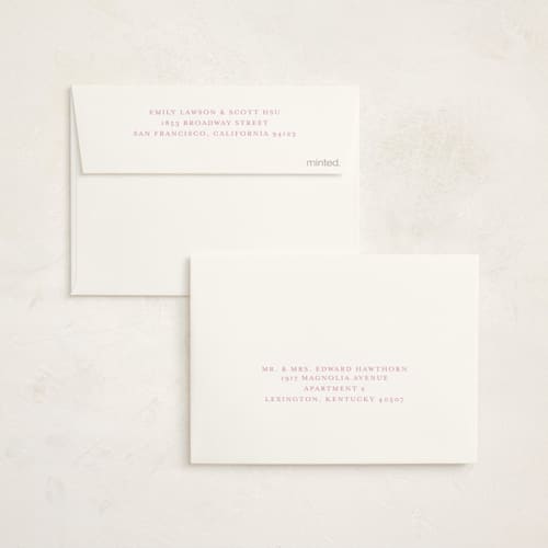 This is a rose baby thank you cards with standard by Sarah Knight called blooms printing on signature in standard