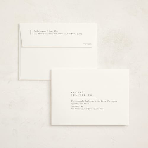 This is a onyx baby thank you cards with standard by Meggy Masters called minimal triad printing on strathmore in standard