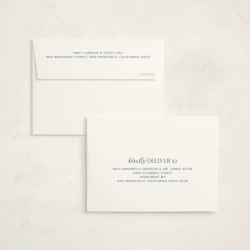 This is a jade baby thank you cards with standard by That Girl Press called favorite things printing on strathmore in standard