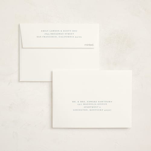 This is a pond baby thank you cards with standard by Creo Study called vintage placemat printing on strathmore in standard