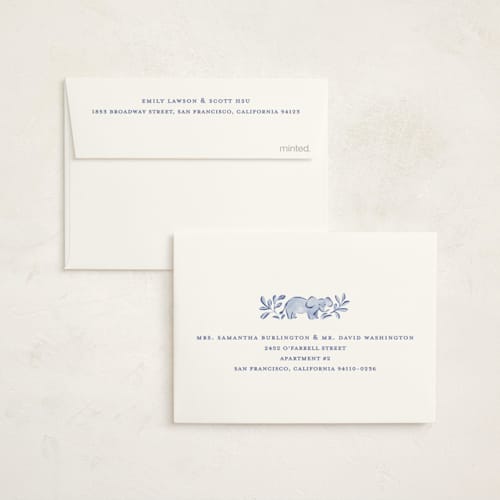 This is a ink baby thank you cards with standard by Sarah Knight called wild one printing on strathmore in standard