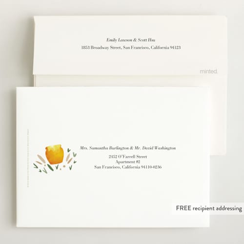 This is a honey birth announcements with standard by Oma N. Ramkhelawan called our little hunny printing on recycled smooth signature in standard