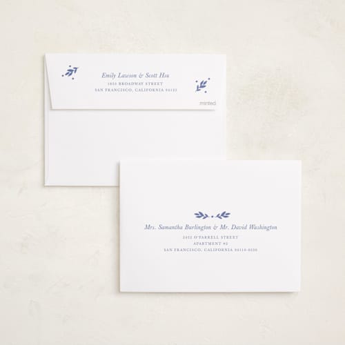 This is a could nine birth announcements with standard by Alston Foster called sweet sprigs printing on recycled smooth signature in standard