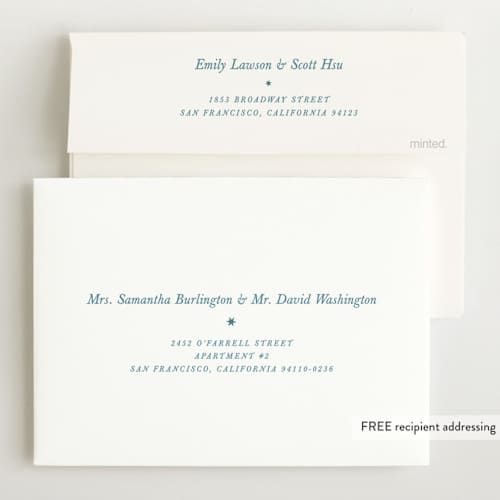 This is a baby blue birth announcements with standard by Alston Foster called sweet stripes printing on recycled smooth signature in standard
