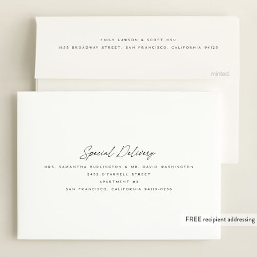 This is a dove birth announcements with standard by Paula Pecevich called nickname printing on recycled smooth signature in standard