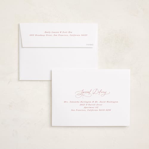This is a rose birth announcements with standard by Jenna Holcomb called sweetest printing on recycled smooth signature in standard