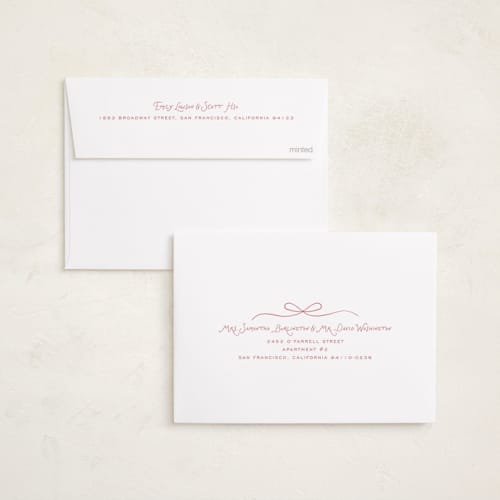 This is a petal birth announcements with standard by Kelly Watkins called nostalgic printing on recycled smooth signature in standard