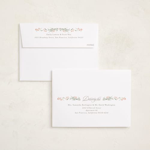 This is a sweet pea birth announcements with standard by Erin L. Wilson called dottie printing on recycled smooth signature in standard