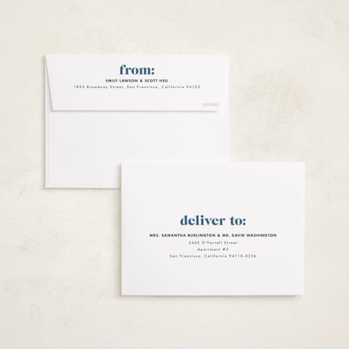 This is a bluebird birth announcements with standard by Shirley Lin Schneider called bold nickname printing on recycled smooth signature in standard