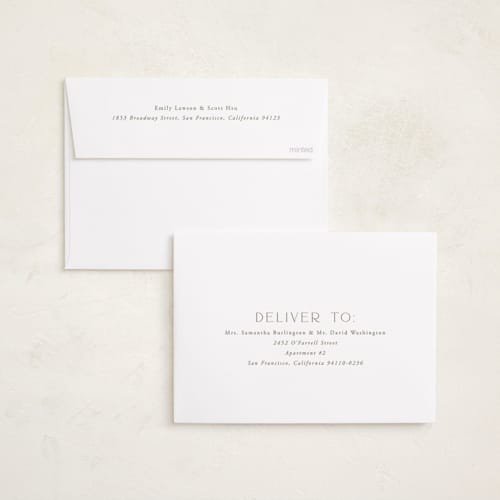 This is a fog birth announcements with standard by Julia Hall called our hearts printing on recycled smooth signature in standard