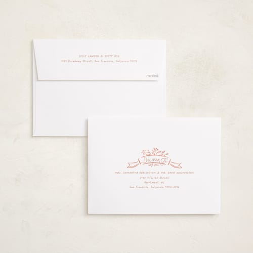 This is a peony birth announcements with standard by JeAnna Casper called adelaide printing on recycled smooth signature in standard