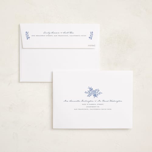 This is a delft birth announcements with standard by Grae called porcelain and lace printing on recycled smooth signature in standard