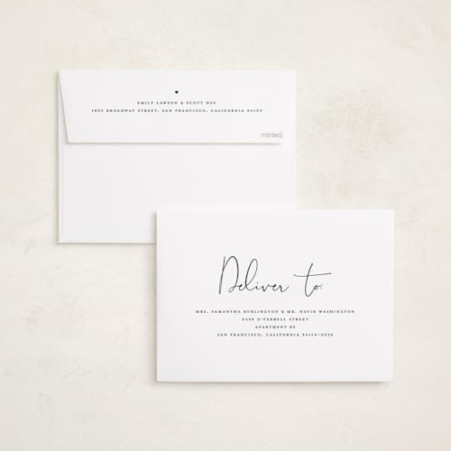 This is a night birth announcements with standard by Michelle Taylor called trio of love printing on recycled smooth signature in standard