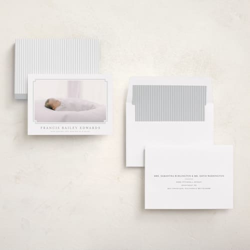 This is a fog birth announcements with standard by Carolyn MacLaren called first step printing on signature in standard