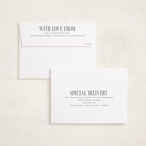 This is a cloud birth announcements with standard by Owl and Toad called simply stated printing on recycled smooth signature in standard