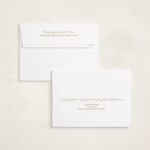 This is a confetti birth announcements with standard by Rina Ozum called scandi folk printing on recycled smooth signature in standard