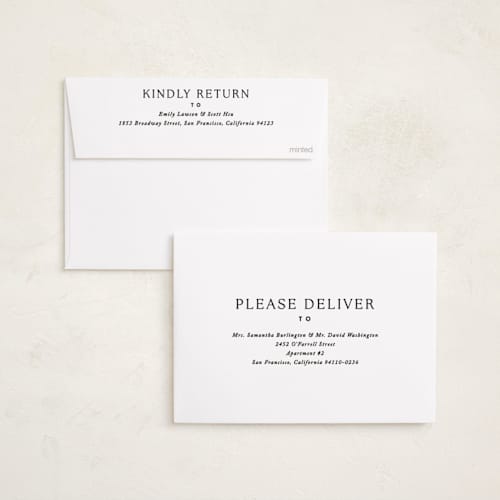 This is a noir birth announcements with standard by Jackie Crawford called simone printing on recycled smooth signature in standard