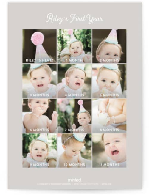 This is a mist kids birthday invitations with foil pressed by Jennifer Lew called macaron parlor printing on signature in standard