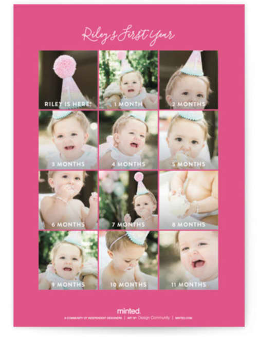 This is a raspberry kids birthday invitations with foil pressed by Kelly Nasuta called dance party printing on signature in standard