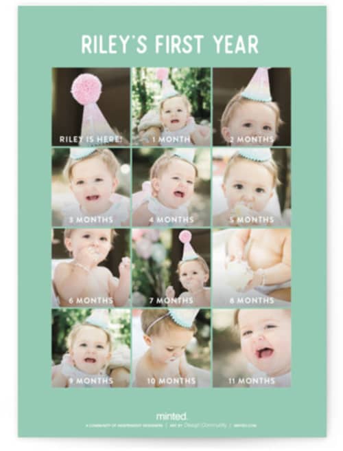 This is a spearmint kids birthday invitations with foil pressed by Lorent and Leif called sparkler printing on signature in standard
