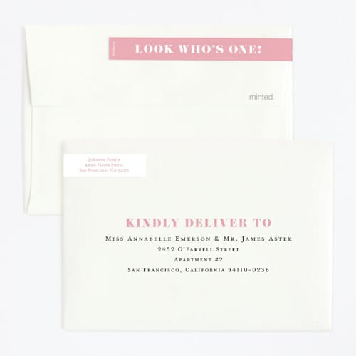 This is a ebony kids birthday invitations with foil pressed by Kasia Labocki called turning one printing on recycled smooth signature in standard