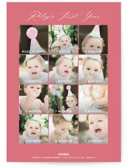 This is a bubblegum kids birthday invitations with foil pressed by Teju Reval called princess printing on signature in standard