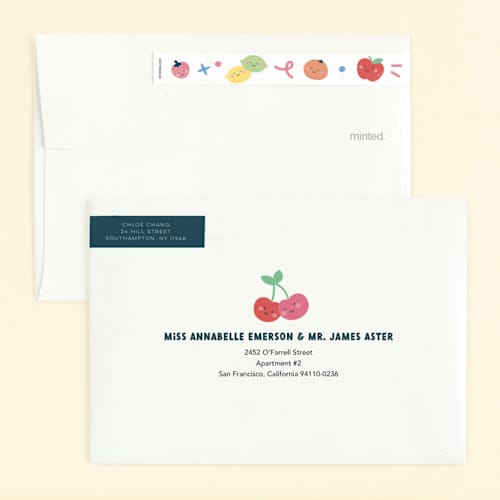 This is a fruit punch kids birthday invitations with standard by peetie design called fruit salad printing on signature in standard