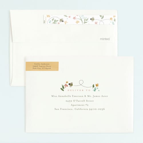This is a linen kids birthday invitations with standard by Robert and Stella called sweet as can bee printing on signature in standard