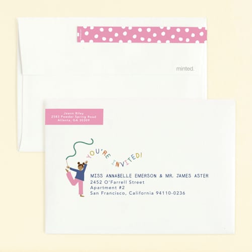 This is a blueberry kids birthday invitations with standard by Kelly Watkins called tumbling party printing on signature in standard