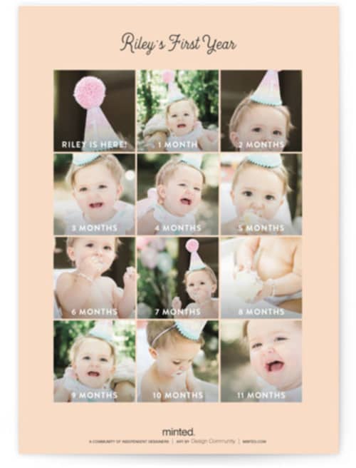 This is a peach kids birthday invitations with standard by Paper Sun Studio called little pumpkin printing on signature in standard