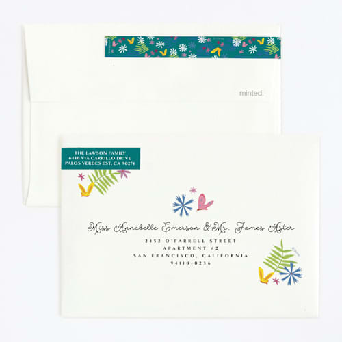 This is a aqua kids birthday invitations with standard by Becky Nimoy called disney's alice in wonderland in the flower garden printing on signature in standard
