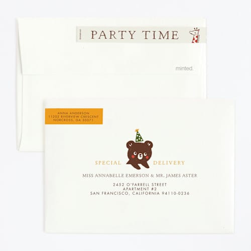 This is a apple kids birthday invitations with standard by Vivian Yiwing called little carnival printing on signature in standard