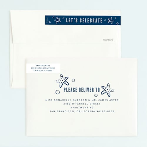 This is a ocean kids birthday invitations with standard by Lehan Veenker called aquatic doodles printing on signature in standard