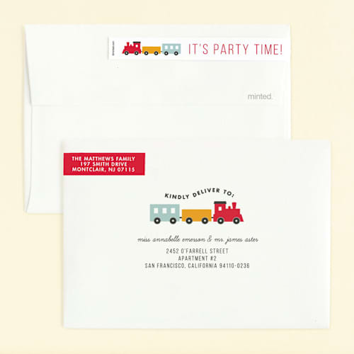 This is a fire hydrant kids birthday invitations with standard by Sandra Picco Design called birthday train printing on signature in standard