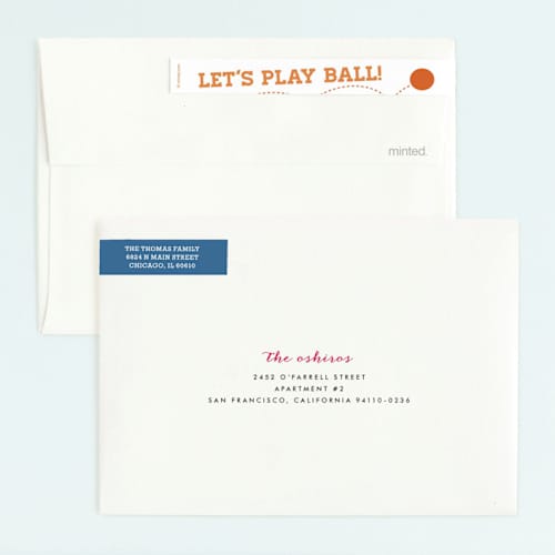 This is a navy kids birthday invitations with standard by Jessie Steury called game day printing on signature in standard