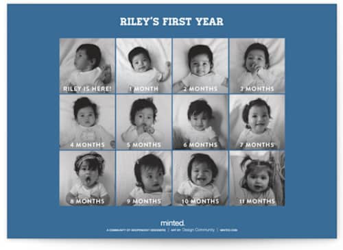 This is a navy kids birthday invitations with standard by Jessie Steury called game day printing on signature in standard