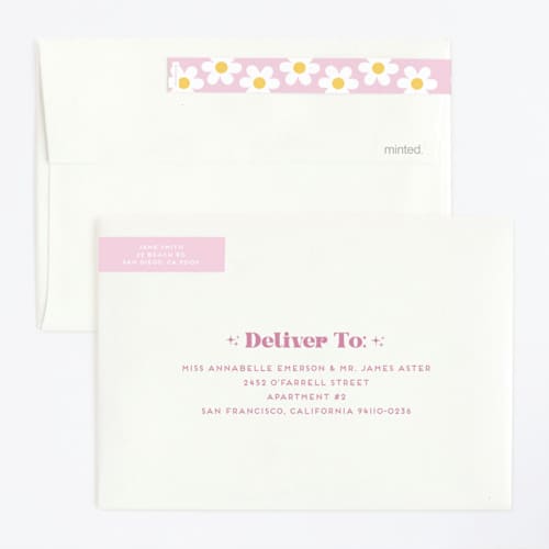 This is a daisy kids birthday invitations with standard by Little Print Design called daisys printing on signature in standard