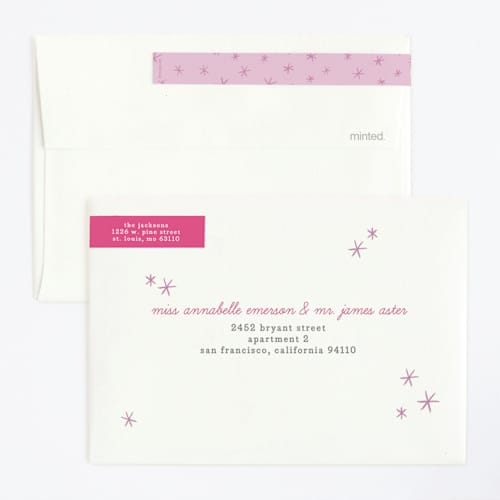 This is a lilac kids birthday invitations with standard by Carmi Cioni called sweet unicorn printing on signature in standard