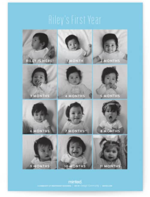 This is a sky kids birthday invitations with standard by Carolyn MacLaren called we survived year one printing on signature in standard
