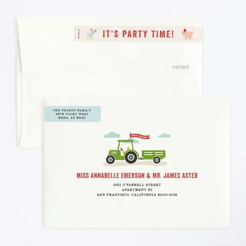 This is a cream kids birthday invitations with standard by Michelle Taylor called party parade printing on signature in standard