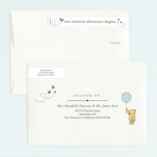 This is a cloud kids birthday invitations with standard by Heather Schertzer called disney sweetest adventure printing on signature in standard