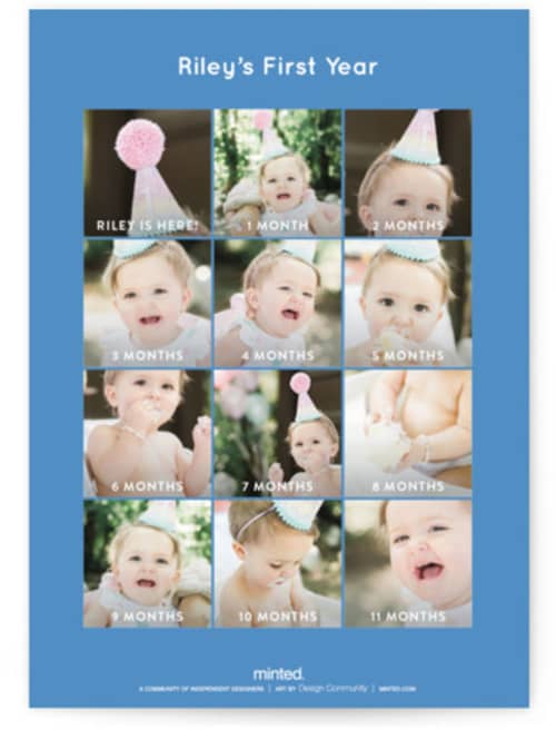 This is a frost kids birthday invitations with standard by Baumbirdy called blocks printing on signature in standard