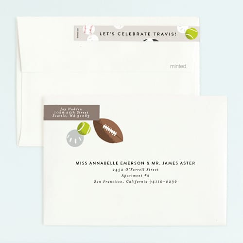 This is a fudge kids birthday invitations with standard by Alethea and Ruth called have a ball printing on signature in standard