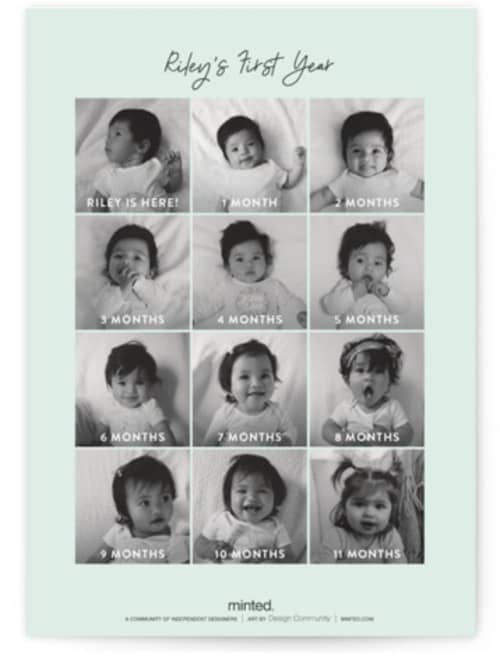 This is a mint kids birthday invitations with standard by Vivian Yiwing called onederland printing on signature in standard