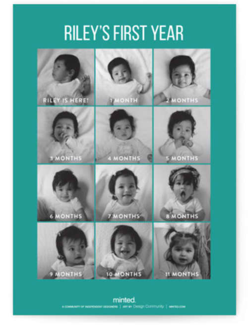 This is a bright turquoise kids birthday invitations with standard by Shiny Penny Studio called things that g0 printing on signature in standard