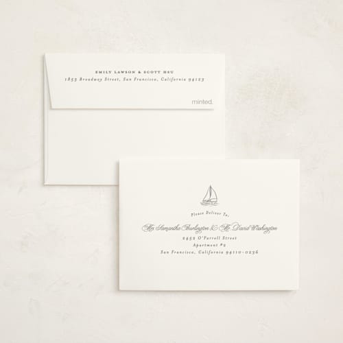 This is a fog thank you cards with foil pressed by Stephanie Hawkes called on board printing on strathmore in standard