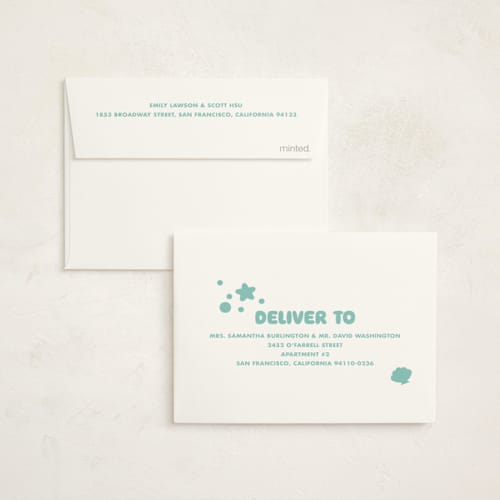 This is a candy thank you cards with foil pressed by Baumbirdy called shelly printing on strathmore in standard