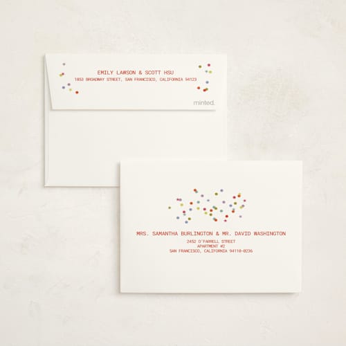 This is a strawberry thank you cards with foil pressed by Inkblot Design called extra special printing on strathmore in standard