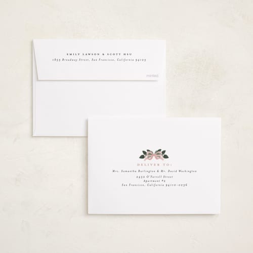 This is a blush photo christmas cards with standard by Itsy Belle Studio called sugarpine printing on recycled smooth signature in standard