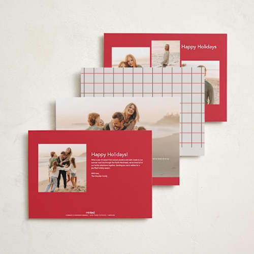 This is a peppermint photo christmas cards with standard by Olivia Raufman called memory book printing on recycled smooth signature in standard